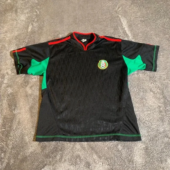 Gool Juvenil Mexico National Team Soccer Jersey Kids Black Green Red El Tri - Picture 2 of 9